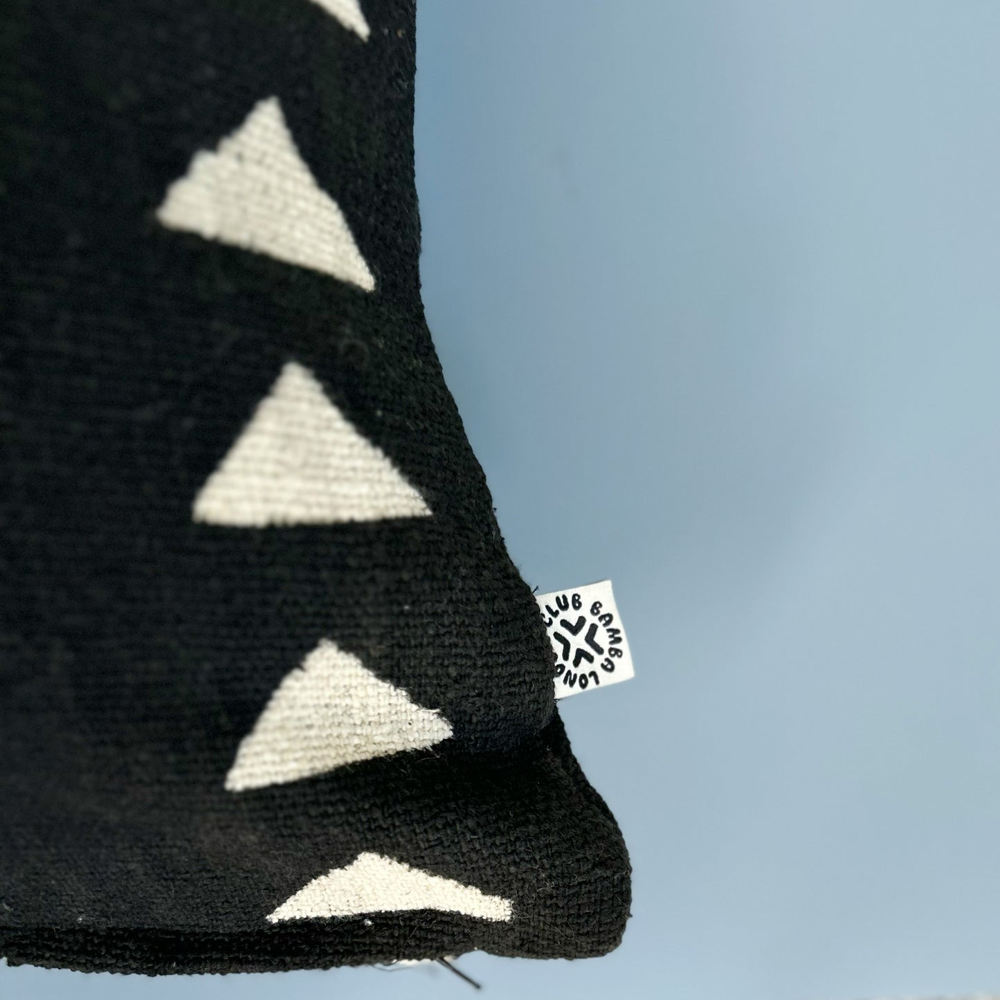 Black With White Triangles Mud Cloth Cushion