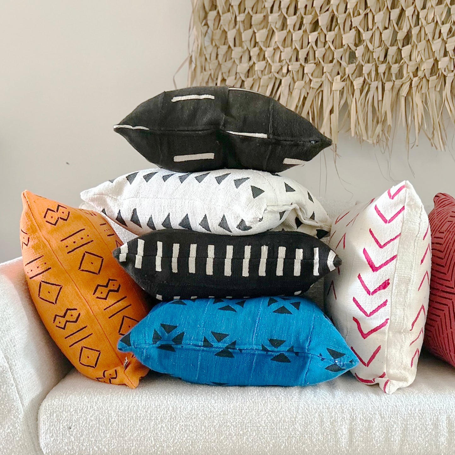 Sky Blue Mud Cloth Cushion