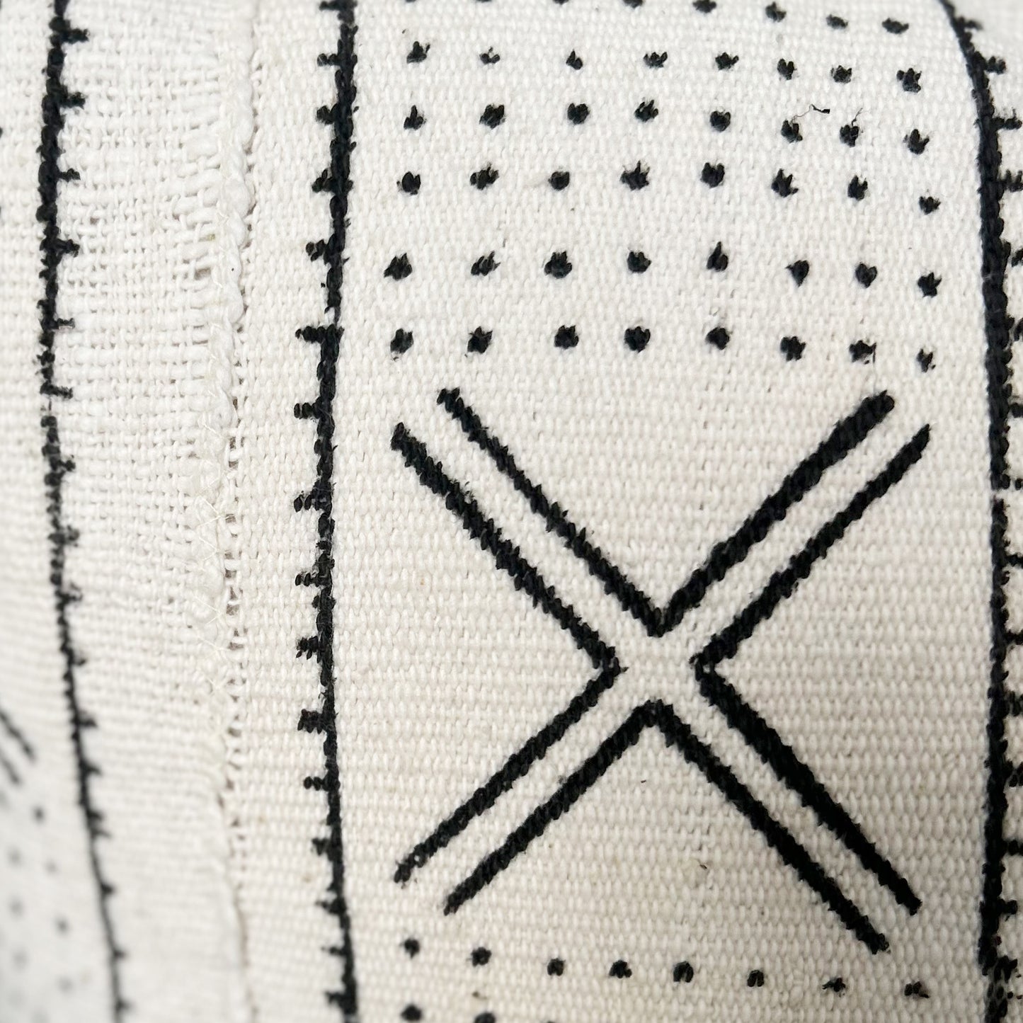 Natural White Mud Cloth Cushion