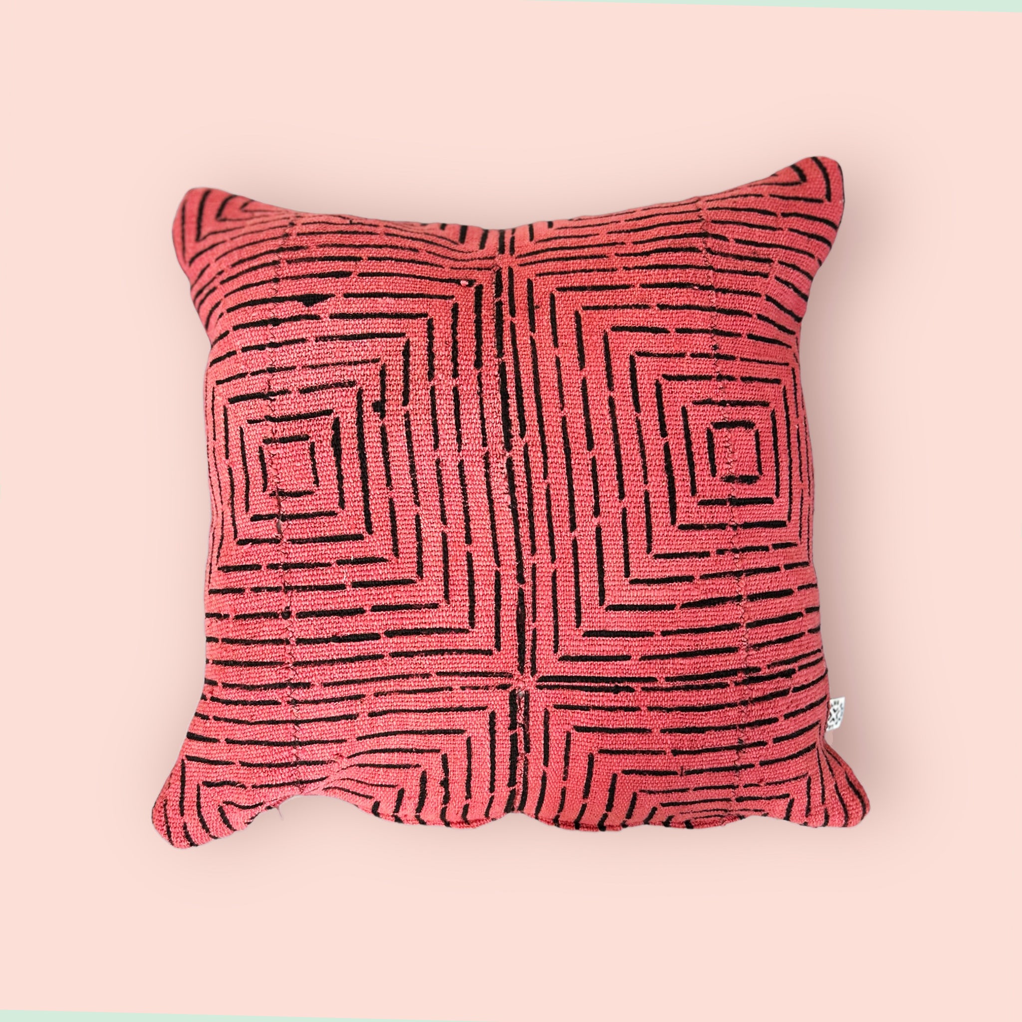 Pink mudcloth pillow deals