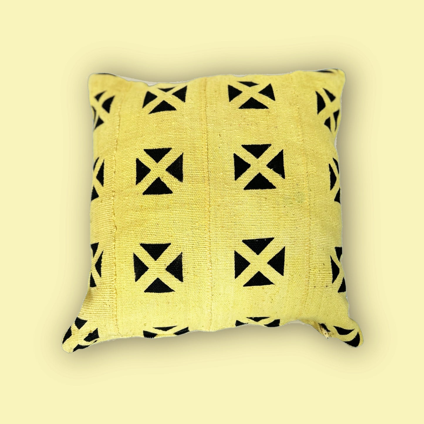 Yellow Sunshine Mud Cloth Cushion